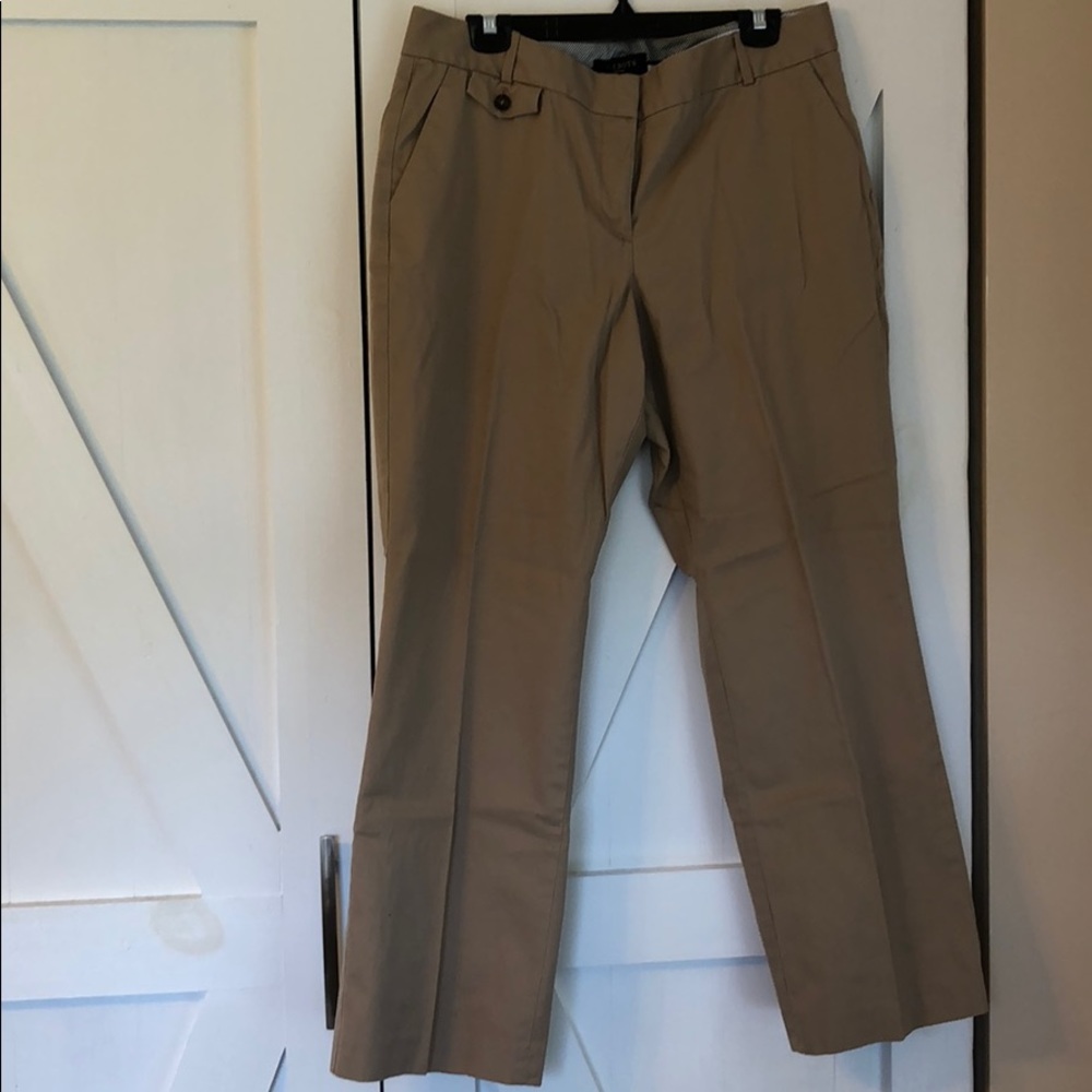 Talbots Curvy Tan Khaki Pants (Size 14P)